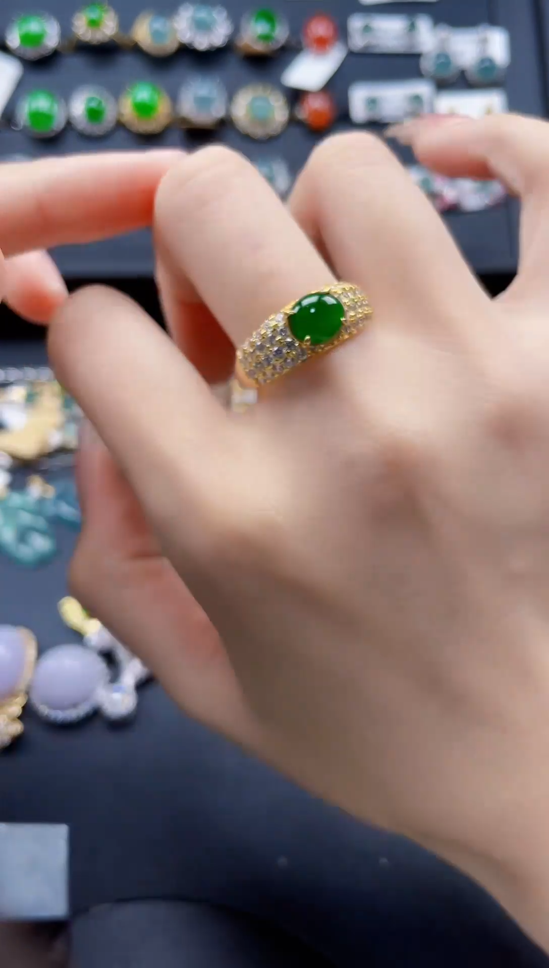 【闪购商品】翡翠戒指银S925镶嵌43654365