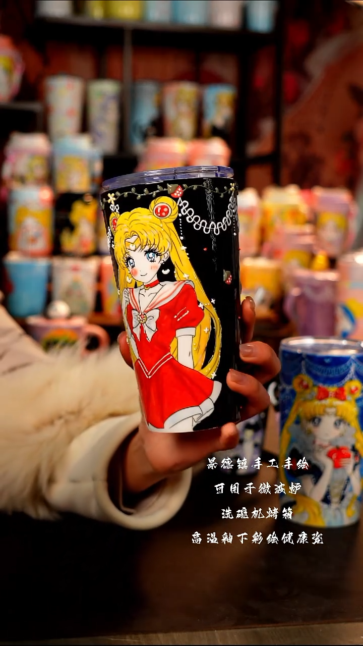 景德镇手工手绘陶瓷杯杯