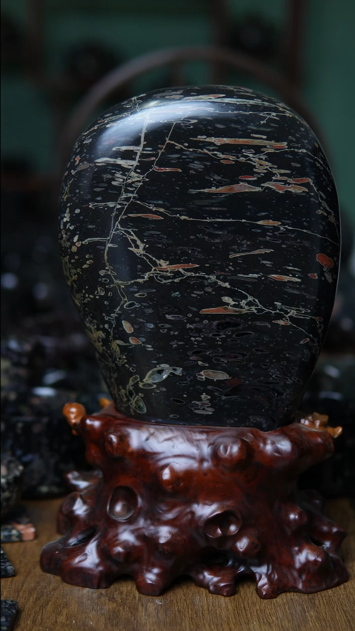 【闪购商品】梅花玉精品摆件彩梅红花j