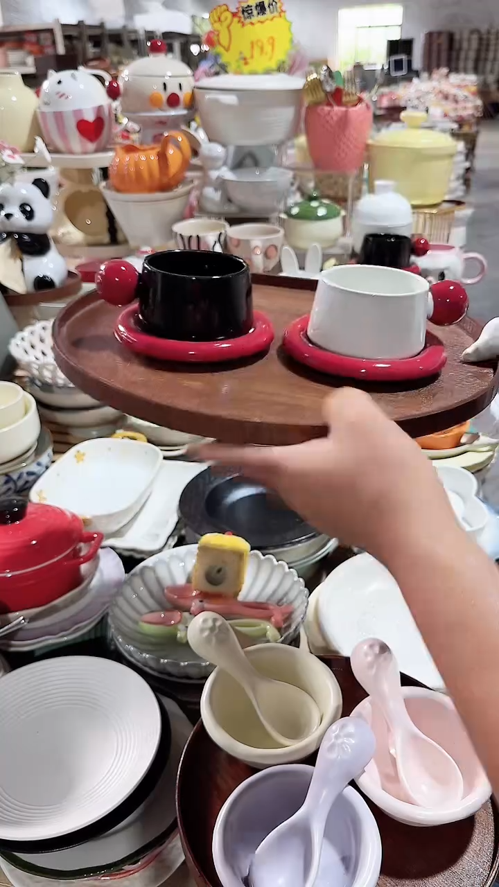 碗2套咖啡杯碟球球 微瑕