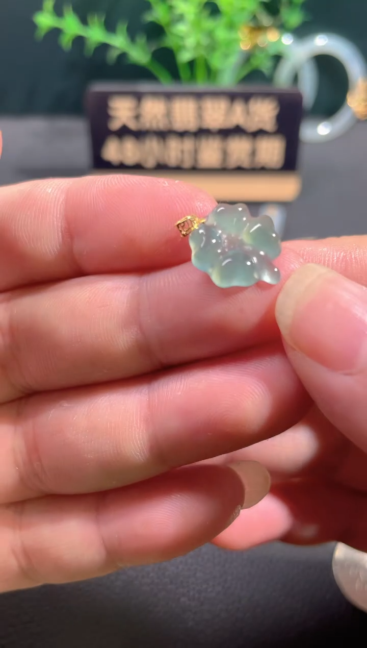 翡翠18K金镶嵌颈饰翡翠