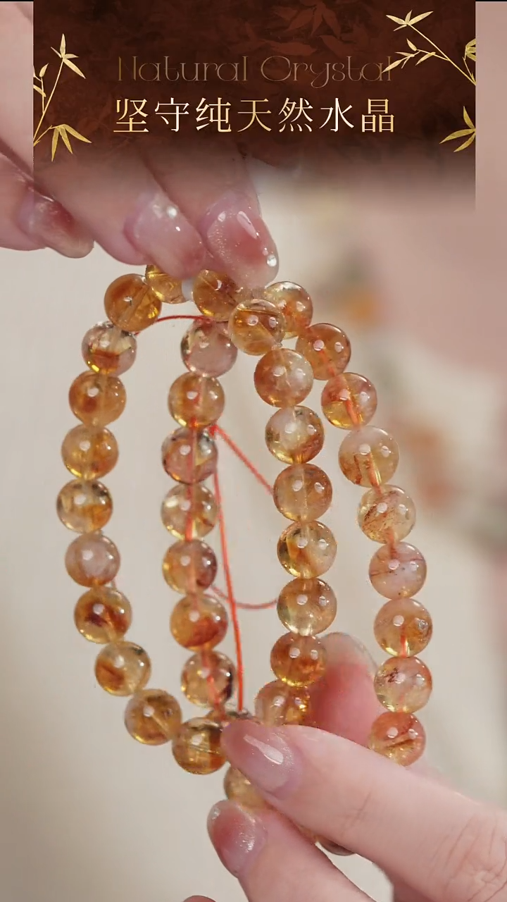 未镶嵌手串水晶高品纯天然黄塔晶手串9-10mm