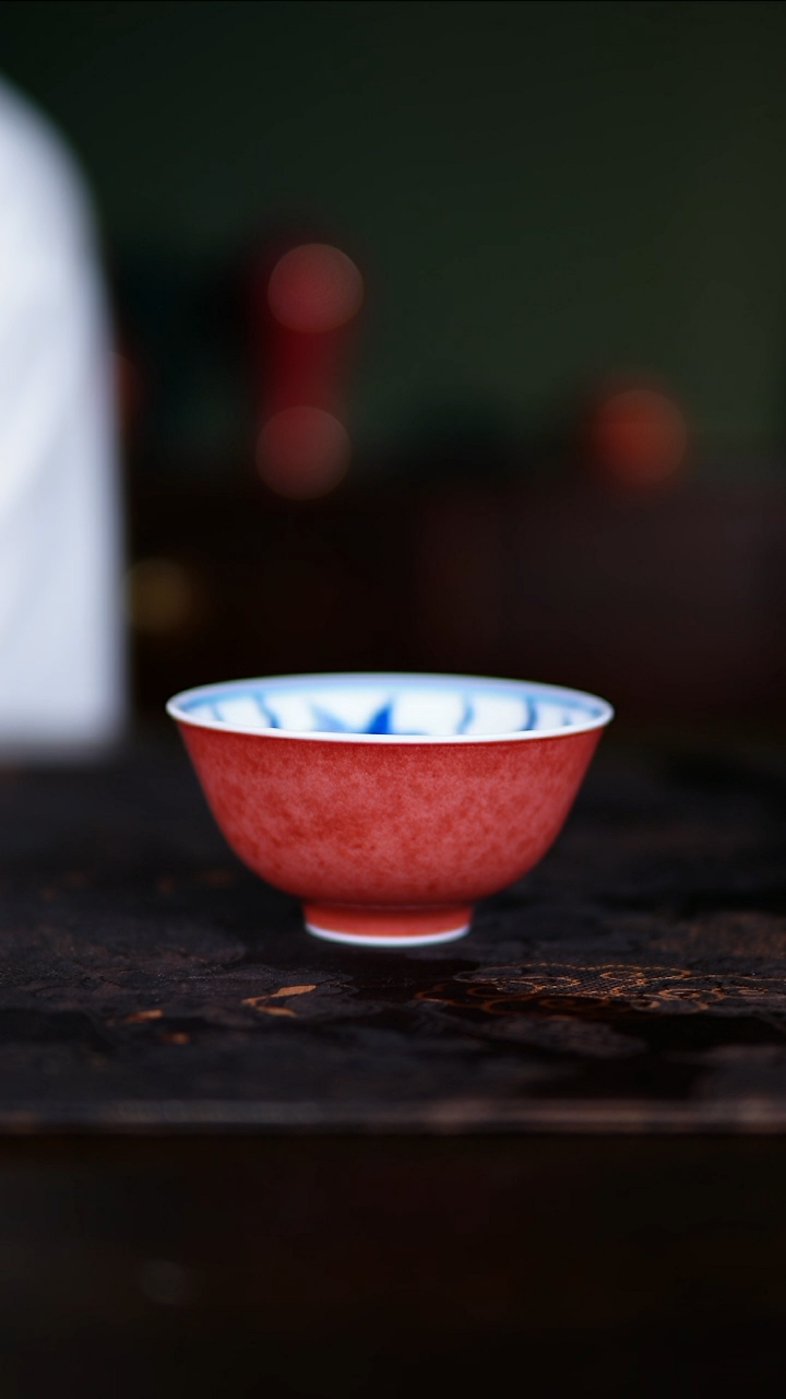 杯子景德镇纯手陶瓷豇豆红