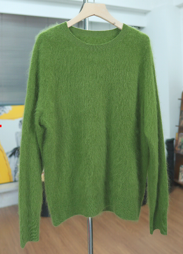 无缝一体100拉绒冬季圆领新款慵懒舒适感女毛衣气质轻奢针织百搭