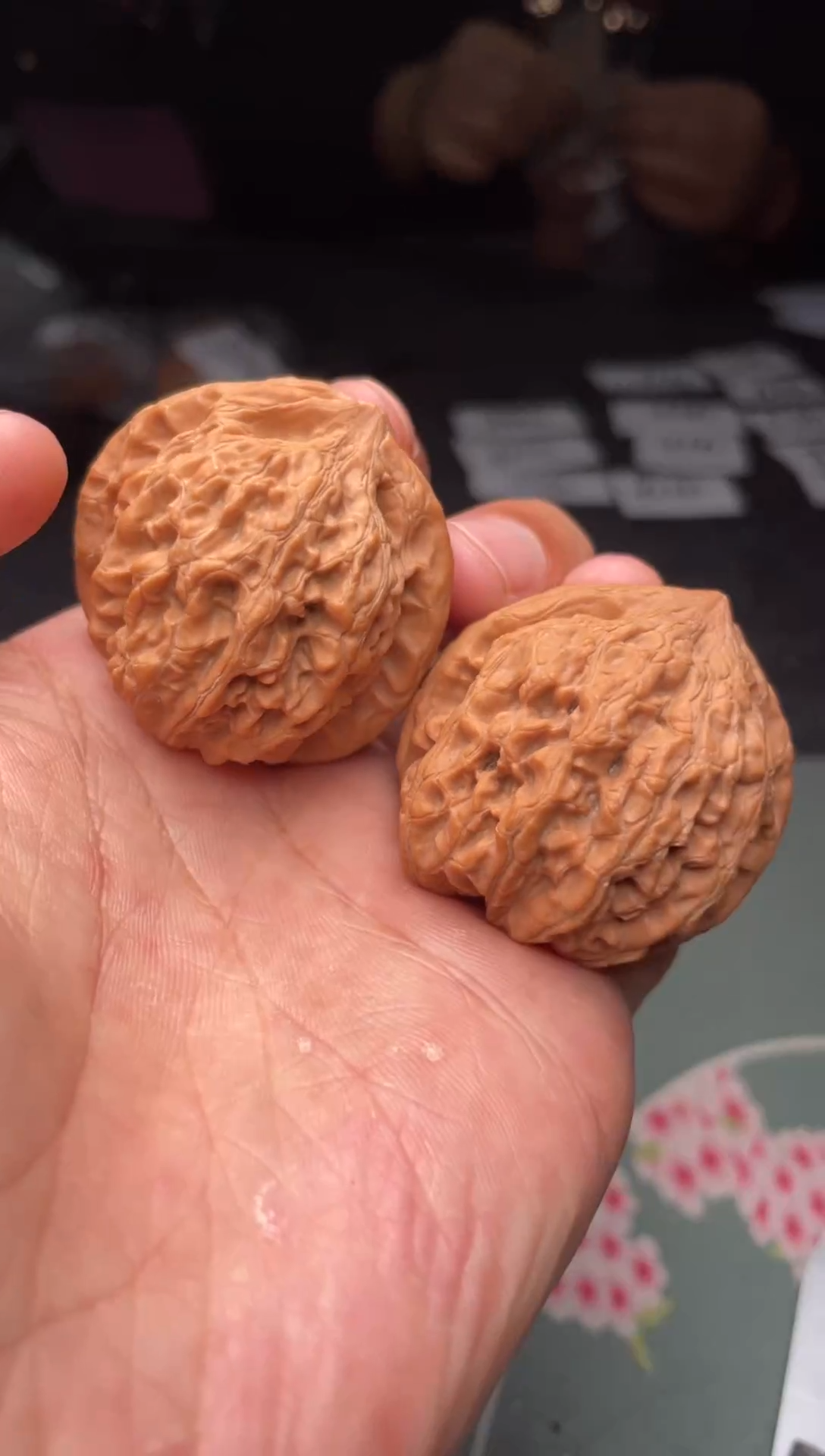 把件文玩核桃a408   牡丹   39尺