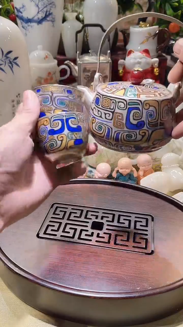 瓷片德艺茶器直播间@@氧化提梁 