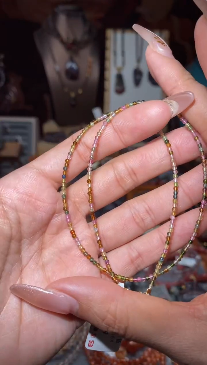 【闪购商品】碧玺锁骨链未镶嵌色标碧玺