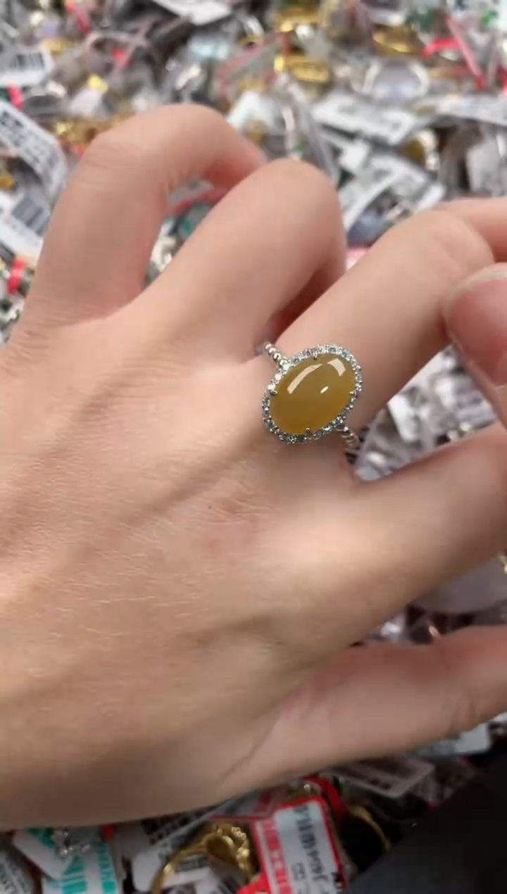 银S925镶嵌戒指翡翠888---7