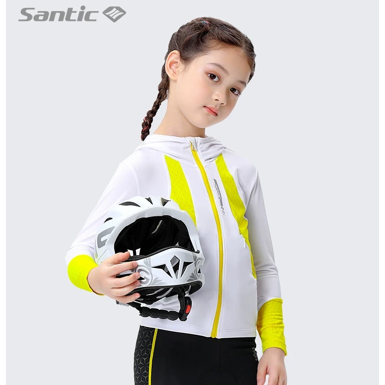 Santic森地客春夏儿童骑行服平衡车滑步车服运动防晒长袖男女光年