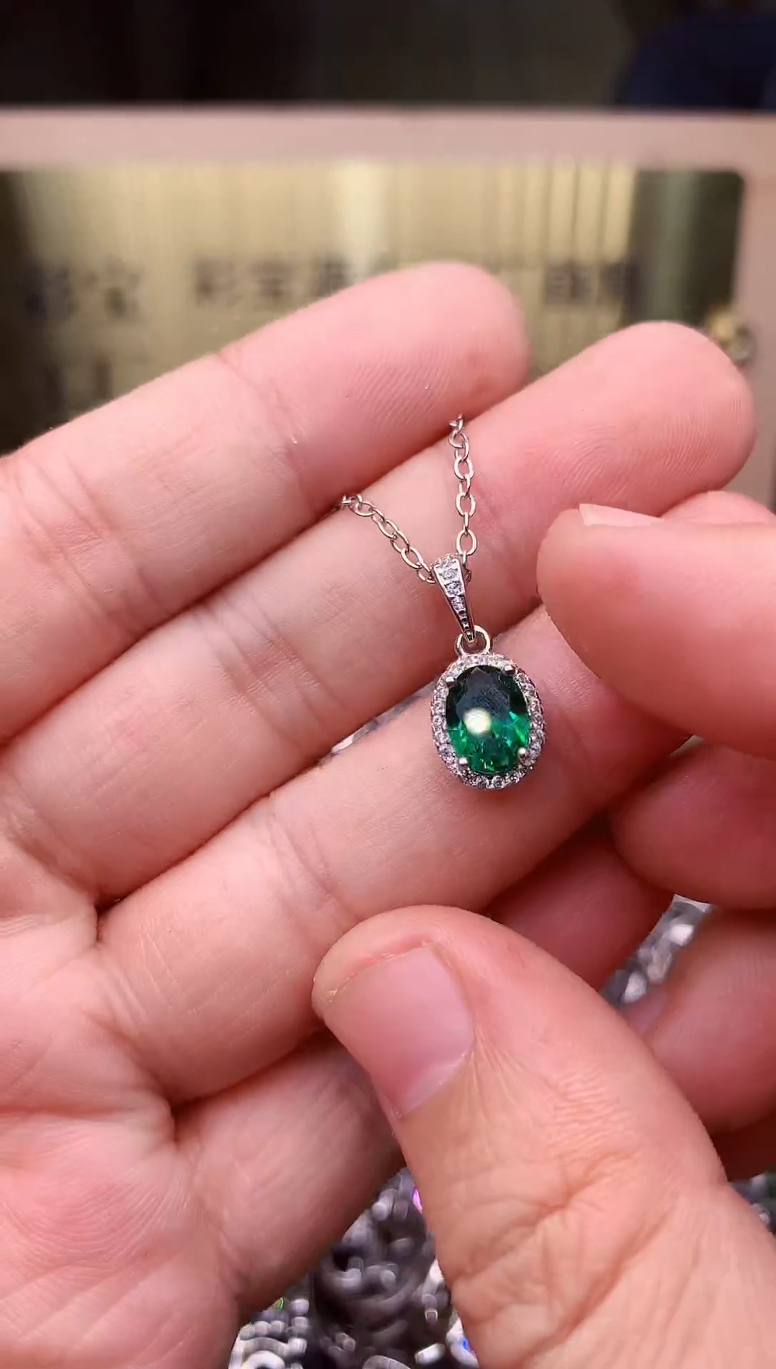 【闪购商品】碧玺吊坠(赠链)银S925镶嵌........