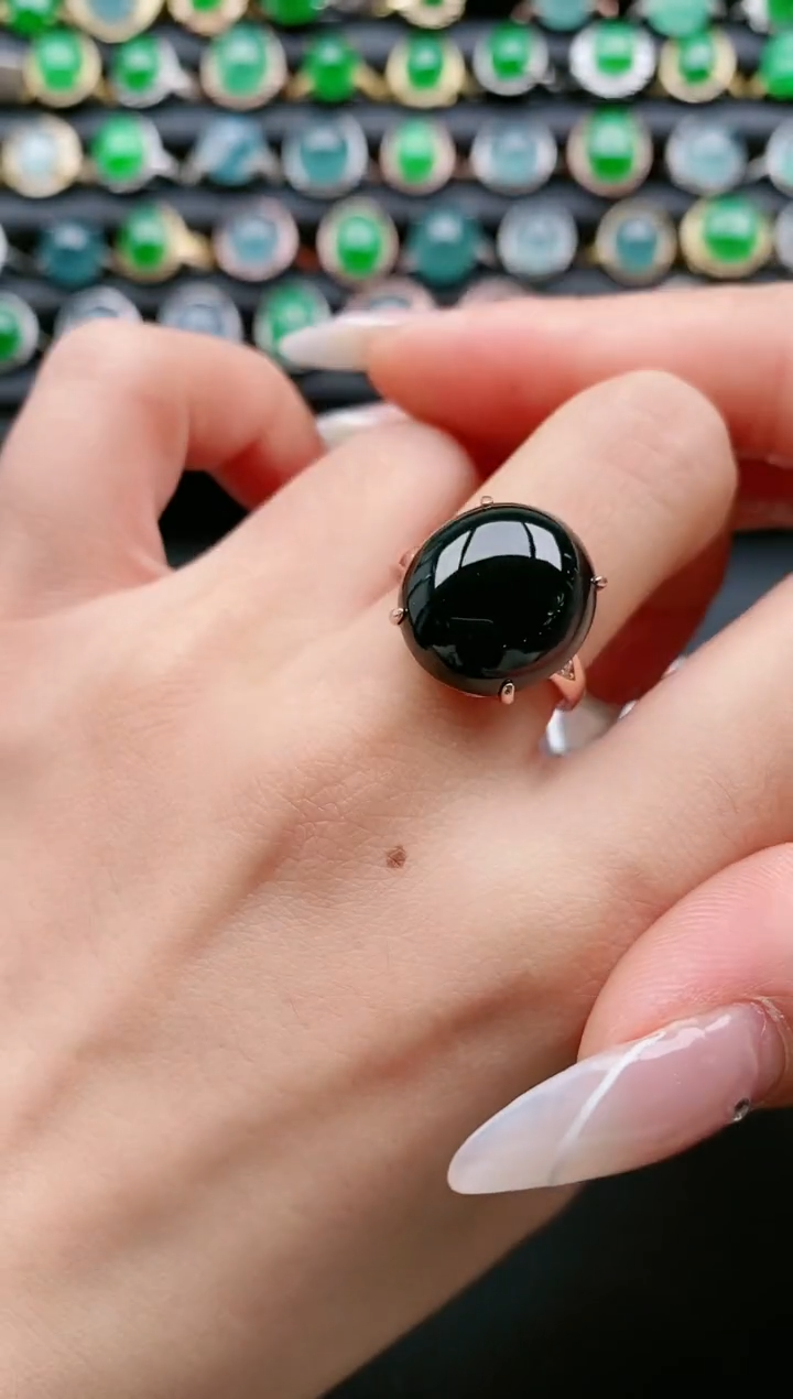 【闪购商品】翡翠戒指银S925镶嵌1111111111