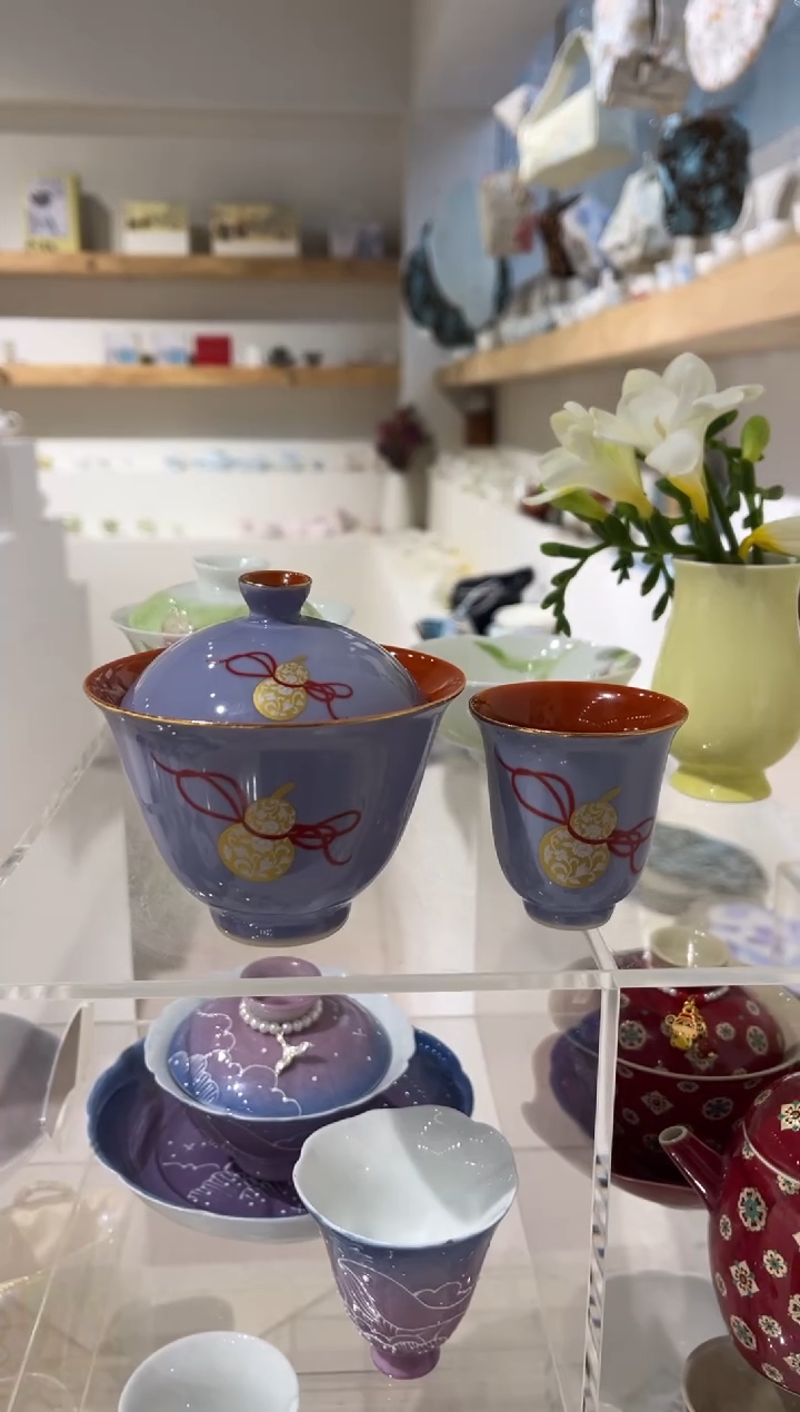 【闪购商品】飞天福禄盖碗+茶杯 