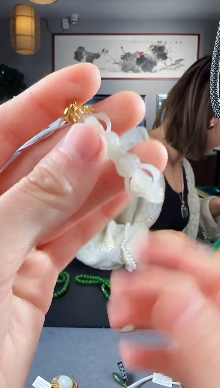 【闪购商品】和田玉吊坠(不含链)银S925镶嵌1