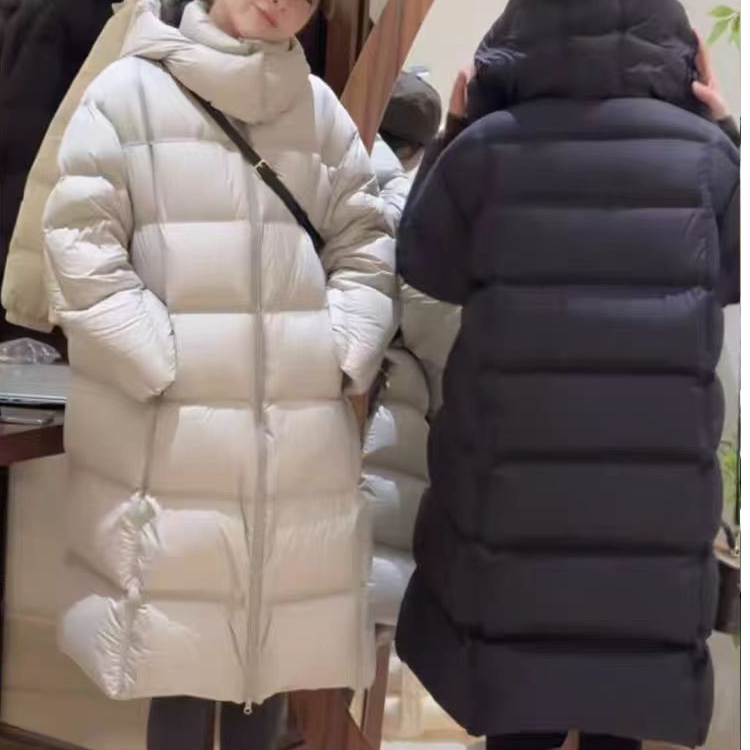 DSR长款方格款泡芙时尚冬季半暖女款休闲