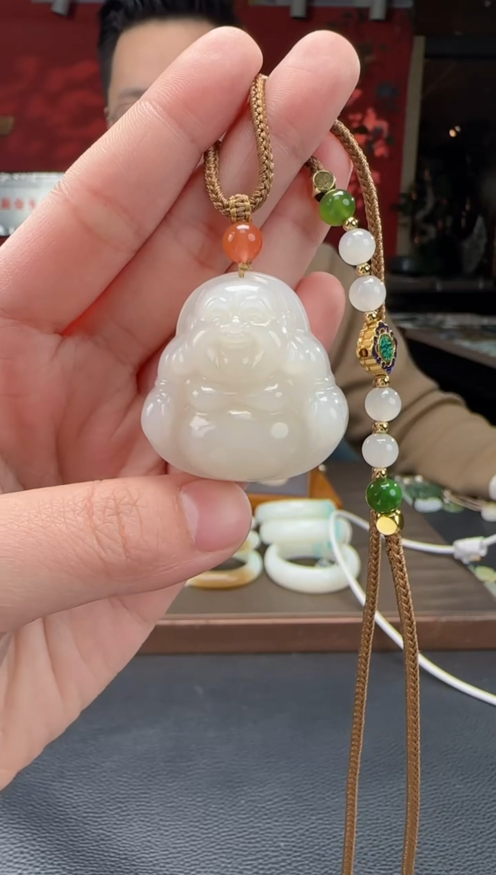 【闪购商品】和田玉颈饰未镶嵌白玉佛公