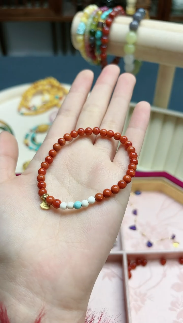 【闪购商品】南红玛瑙手串未镶嵌南红5+mm手串*1 DN
