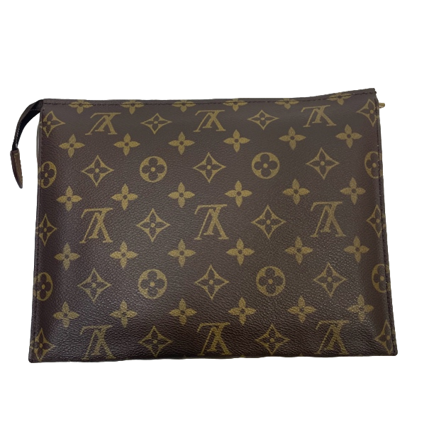 95新 LouisVuitton/路易威登 LV棕老花洗漱手拿包尺寸25-20-5