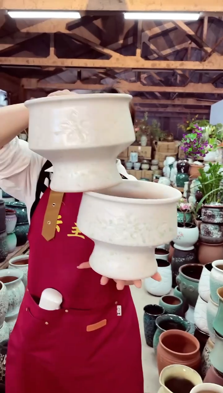 紫砂花盆高18口21