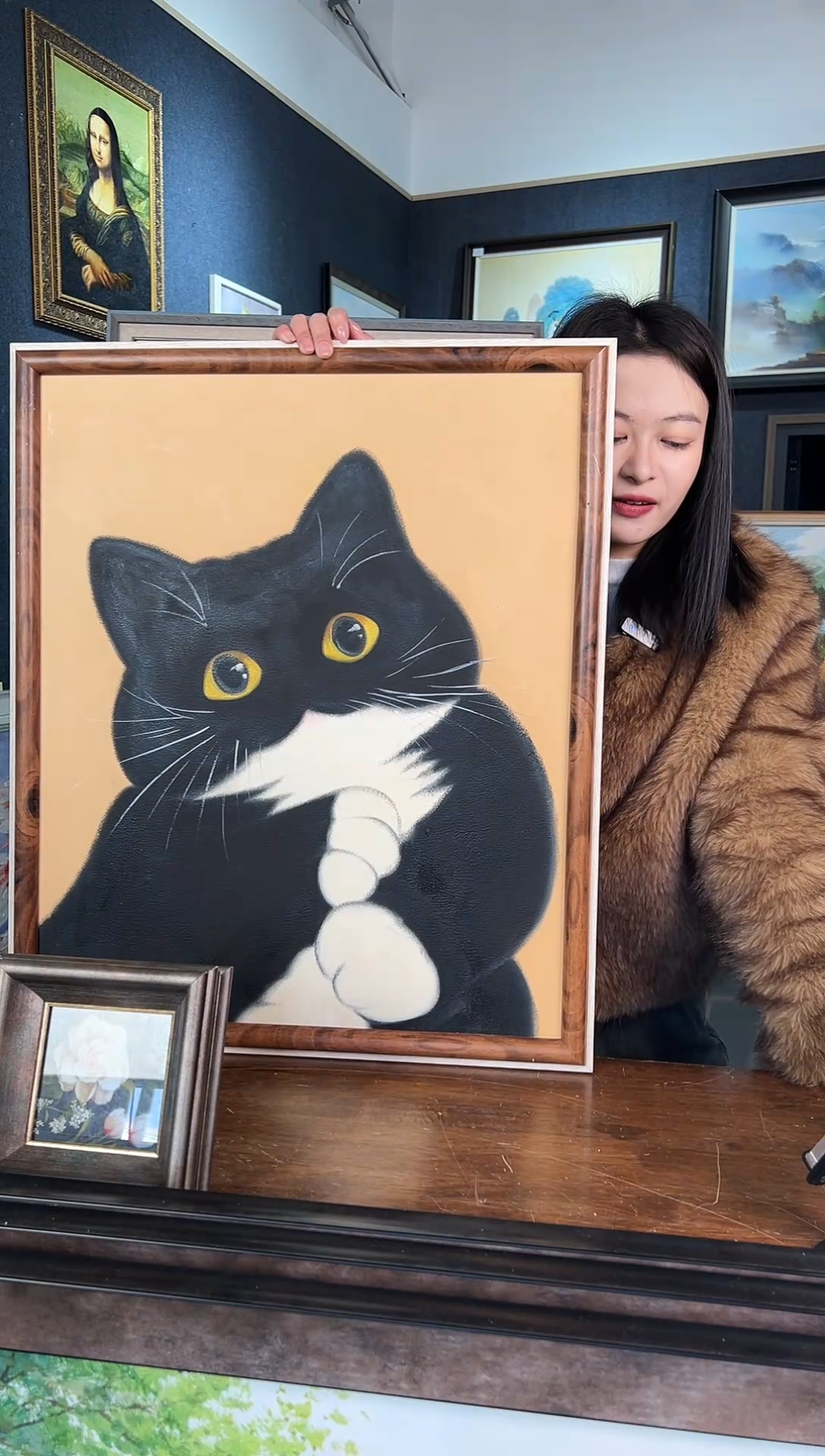 【闪购商品】油画13号 50*60 萌宠小猫-手绘油画