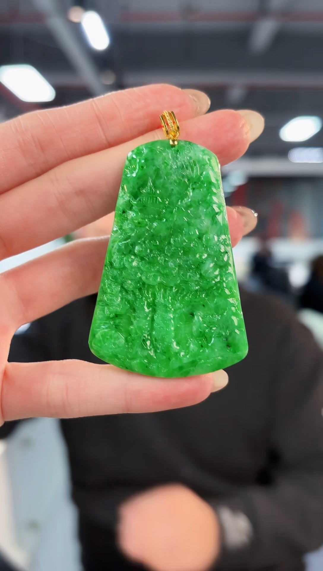 【闪购商品】翡翠颈饰18K金镶嵌缅料A货/支持复检/一件