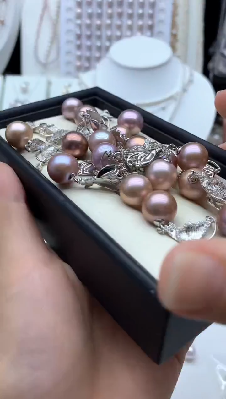 淡水珍珠银S925镶嵌吊坠(不含链)多样性发其一