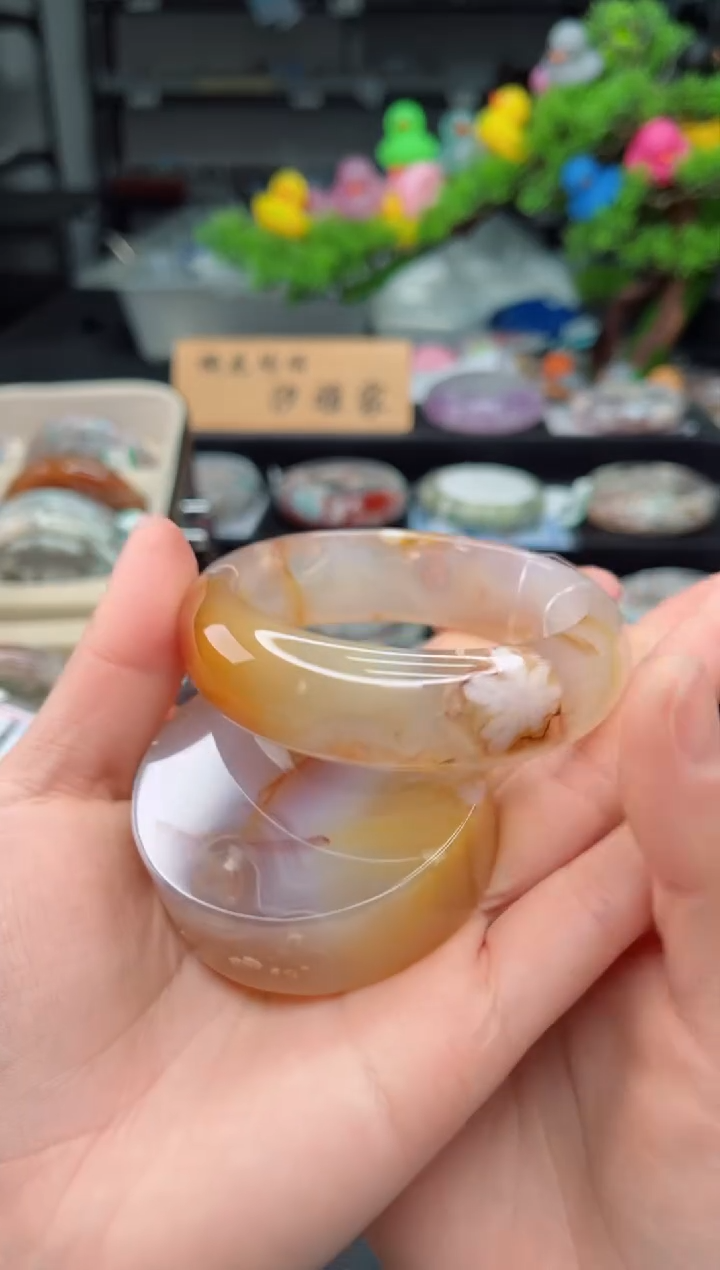 【闪购商品】石英质玉未镶嵌手镯58圈口 （赠品镯心）6505067