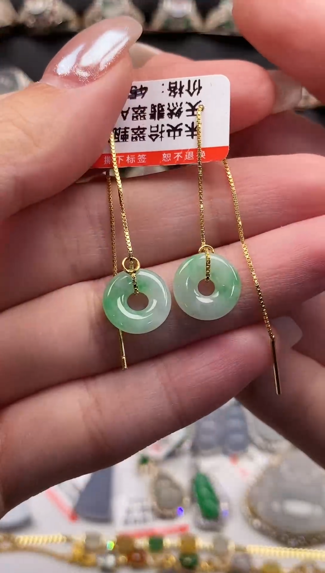 银S925镶嵌戒指翡翠天然A货翡翠25