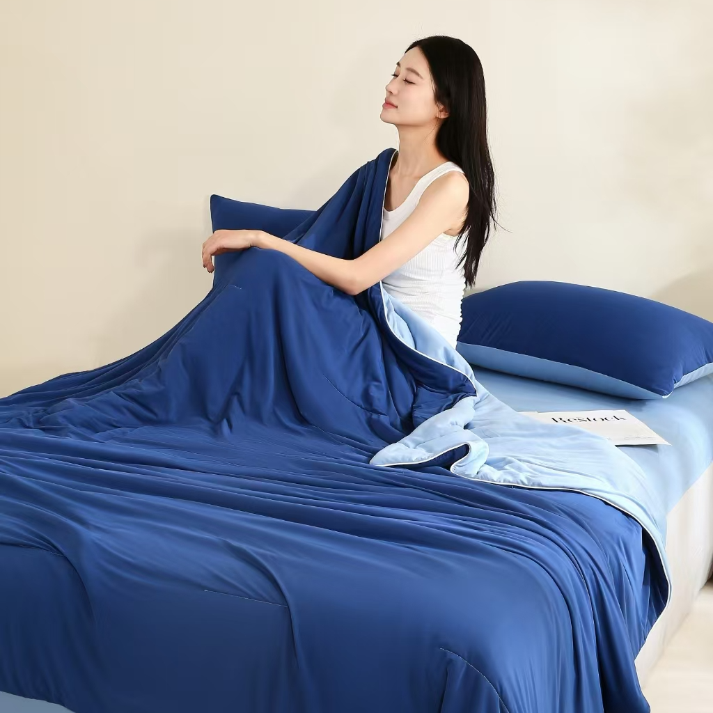 【寝夫人】朵朵亲肤细腻夏被机洗轻者纯色空调被夏凉被(好评100)3