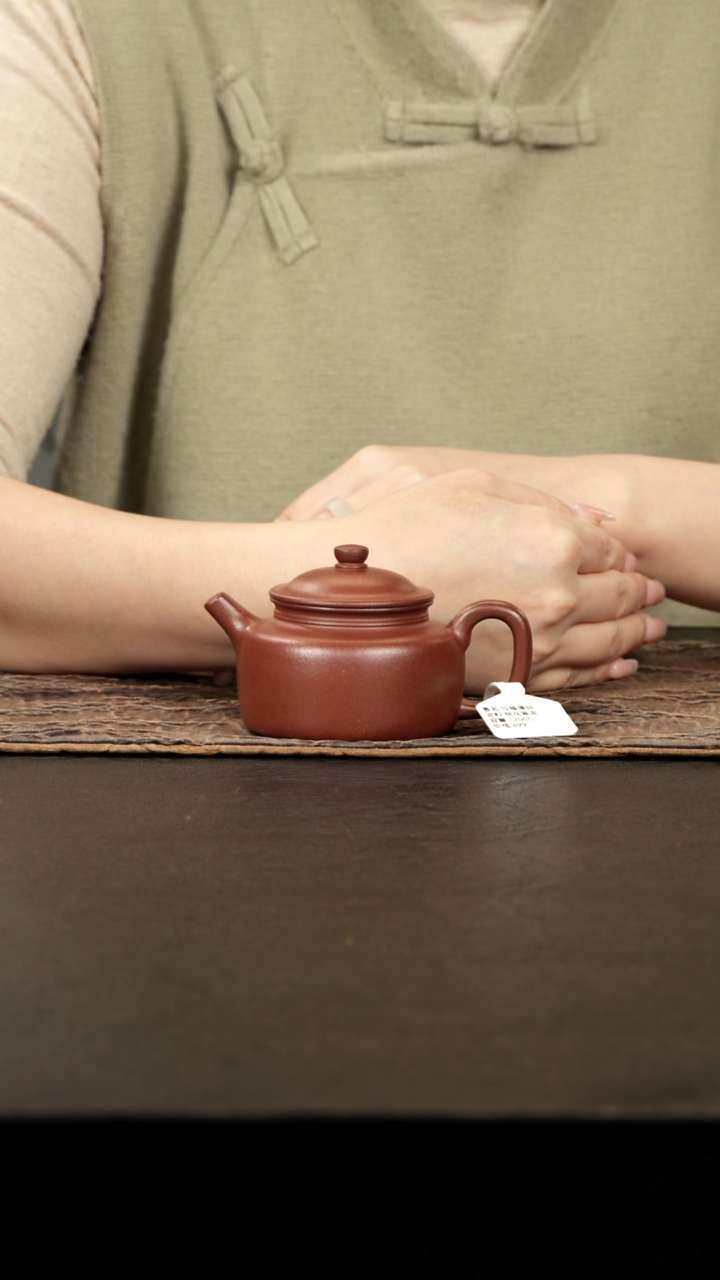 茶壶紫砂桃花紫泥笠帽德钟120cc