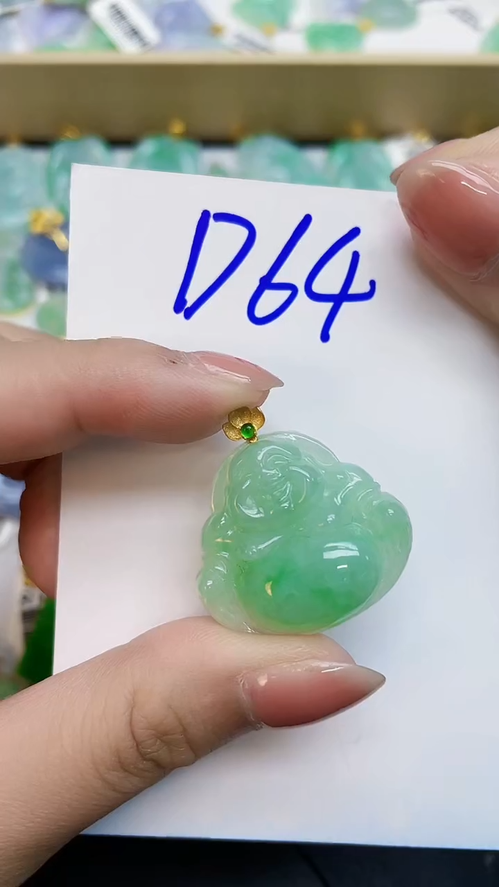 翡翠18K金镶嵌颈饰0000000000