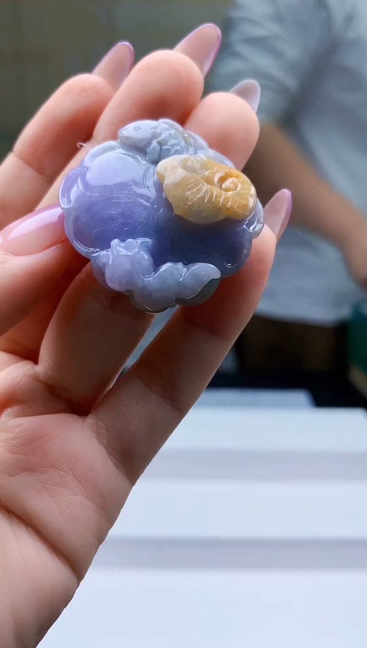 【闪购商品】定制翡翠未镶嵌4688ty-毛货挂件19