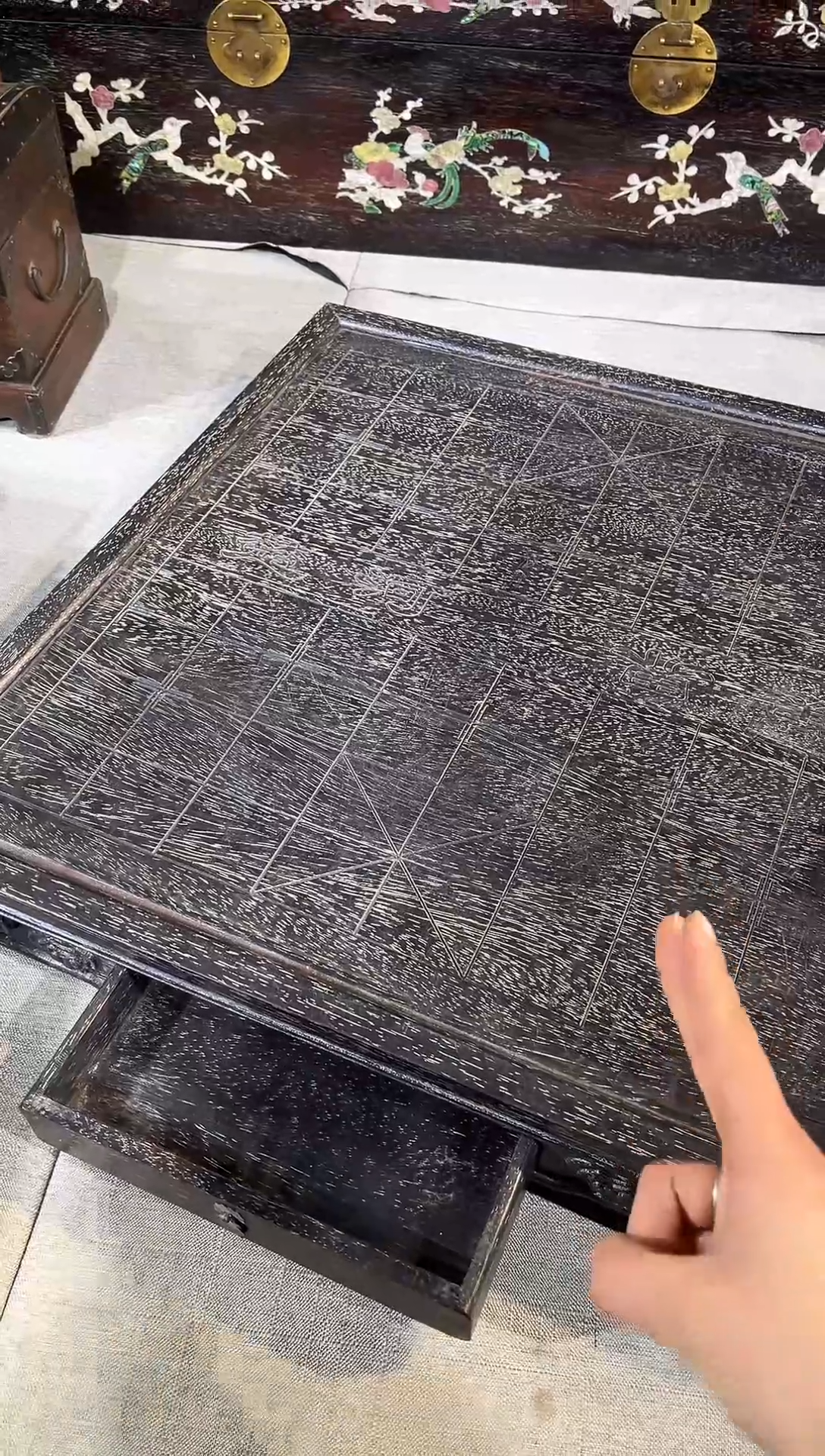 木9****9紫檀带抽屉棋盘