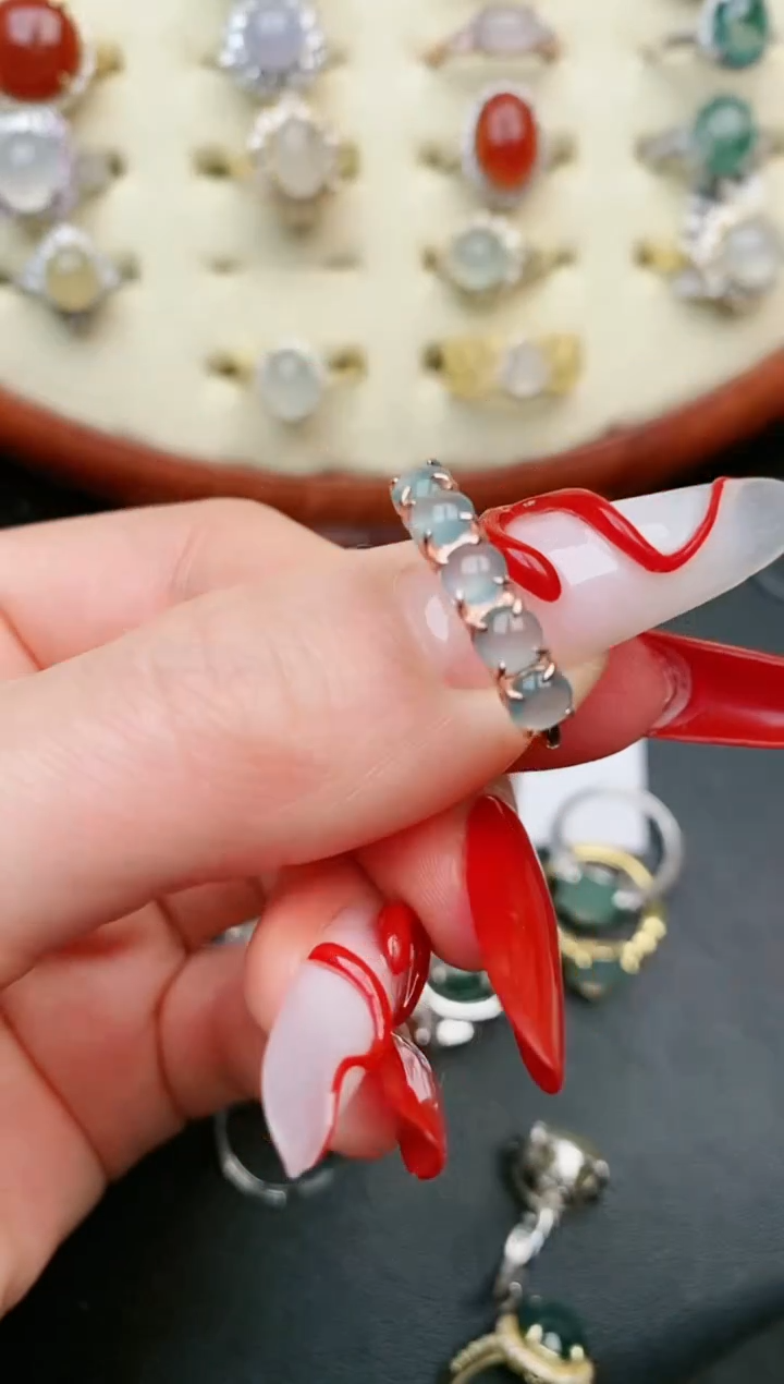 【闪购商品】翡翠戒指银S925镶嵌....