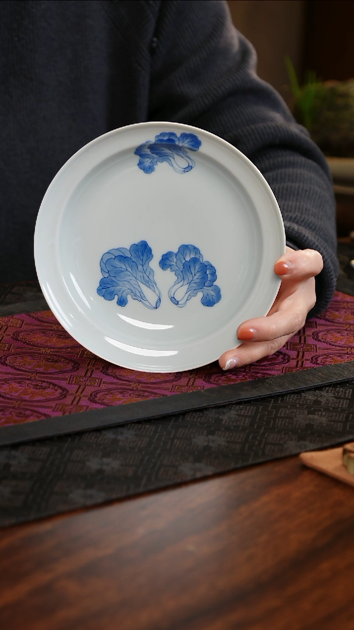 【闪购商品】杯子青源器语白菜拌面盘