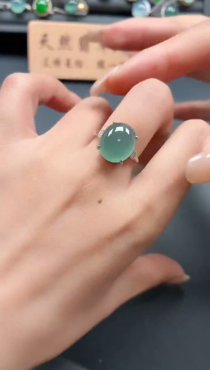 银S925镶嵌戒指翡翠11111111111