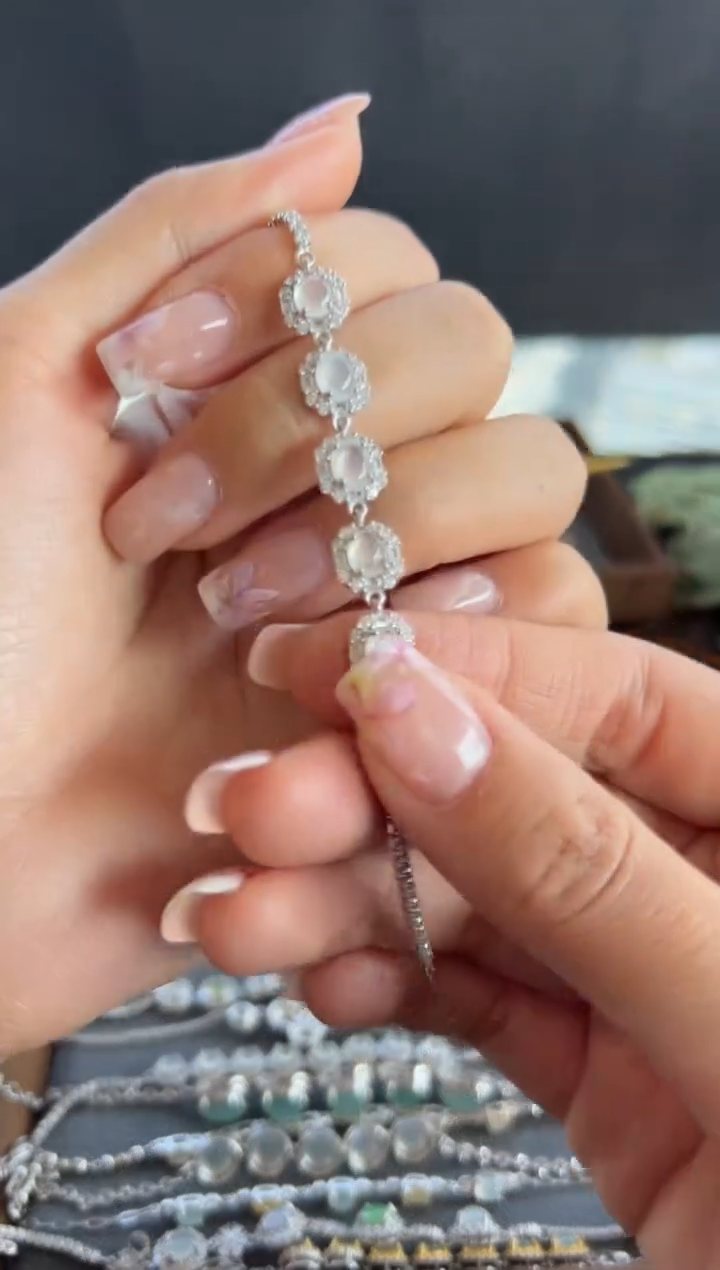 【闪购商品】翡翠手链银S925镶嵌311买断