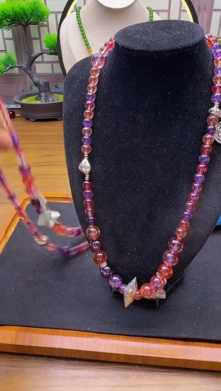 颈饰银S925镶嵌水晶YC36      