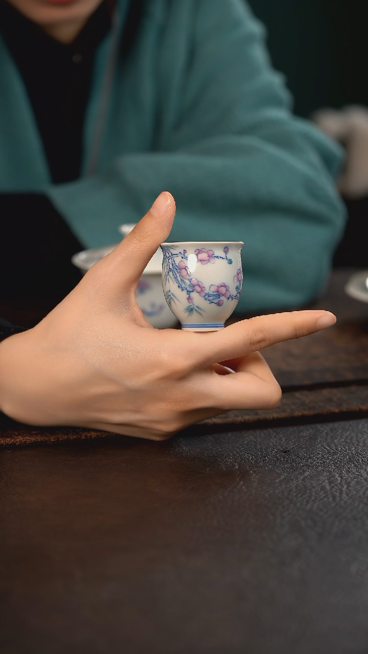 【闪购商品】杯聚澜堂斗彩玉兰花玉兰杯