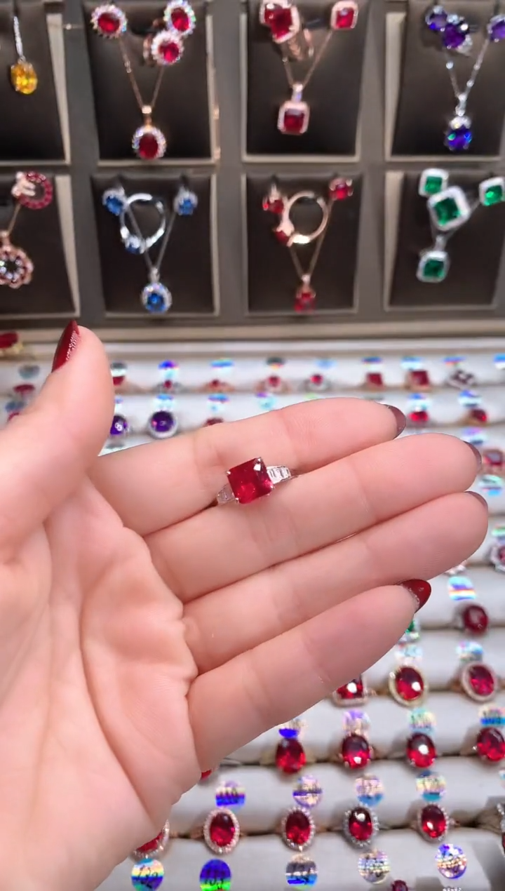 【闪购商品】红宝石戒指银S925镶嵌8