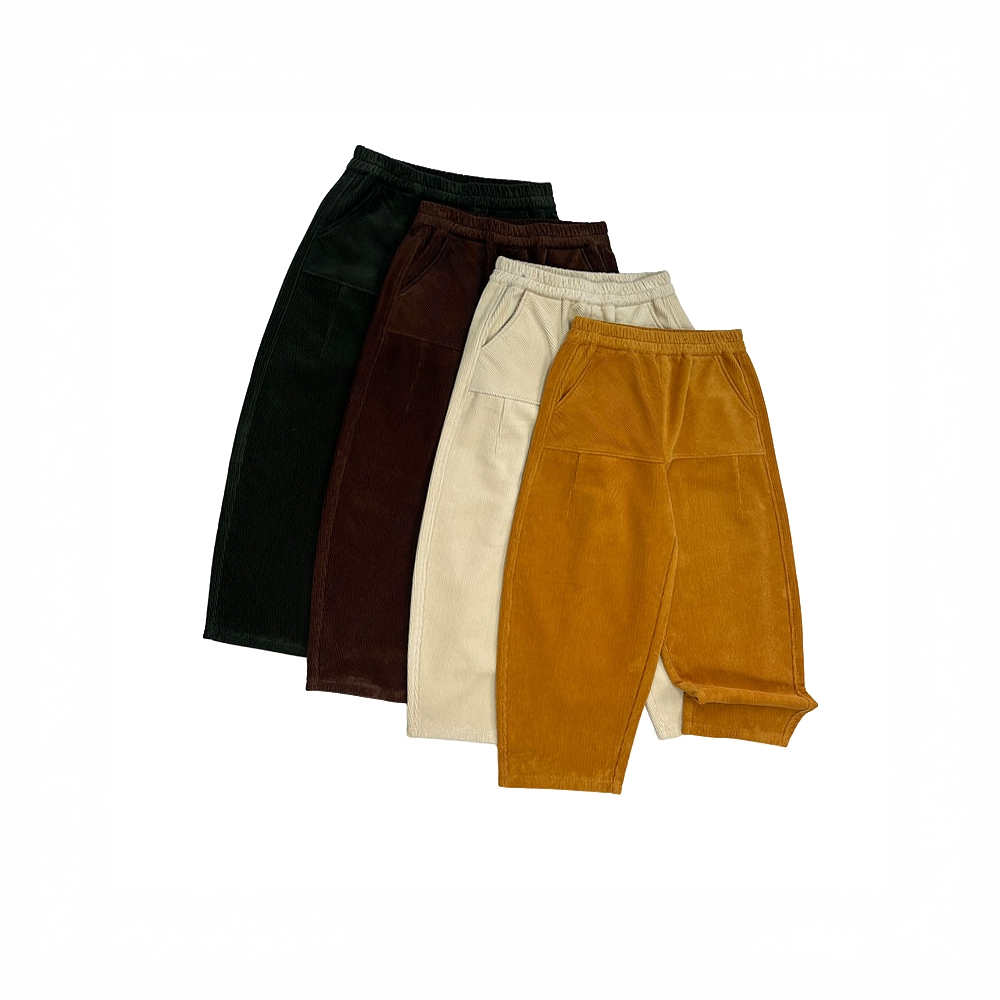 【复古灯芯绒】100棉‘立裁弧形分割‘显瘦加绒加厚小弯刀休闲裤7.197