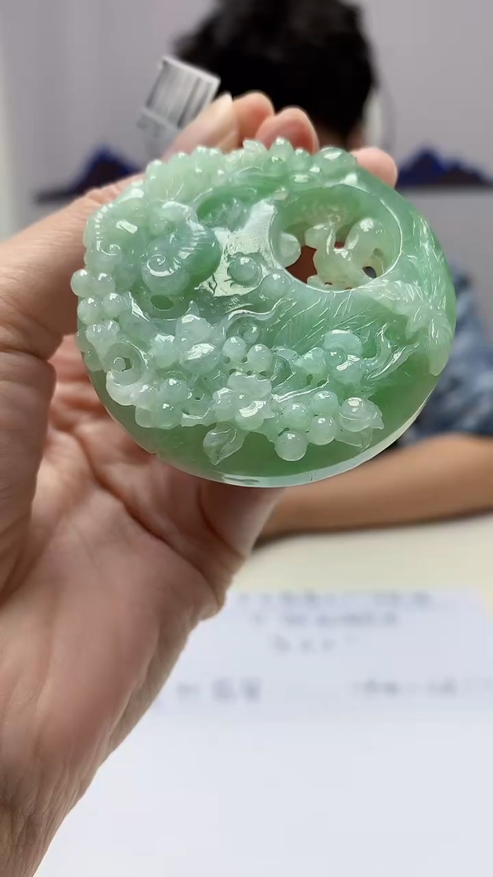 【闪购商品】定制翡翠未镶嵌4688zm-毛货挂件127