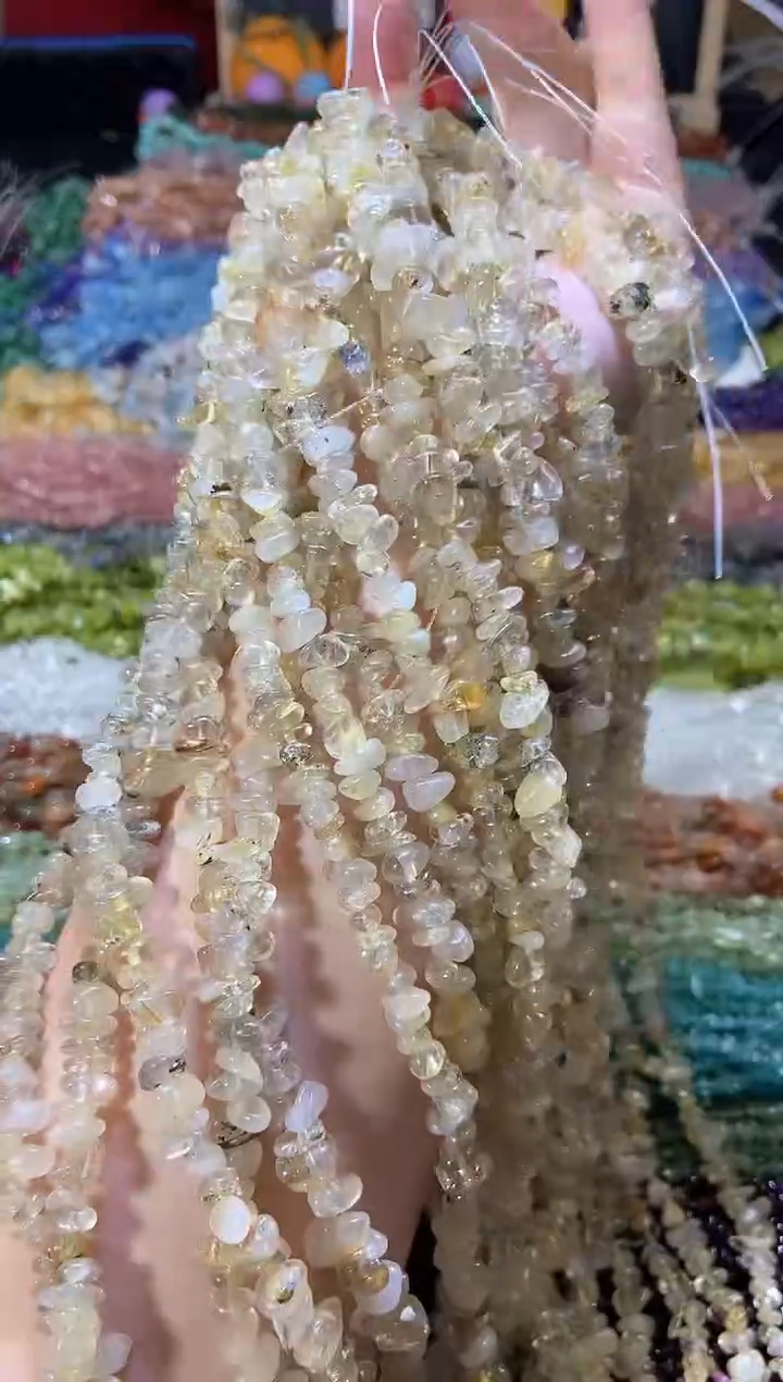 水晶珠宝半成品未镶嵌金发晶