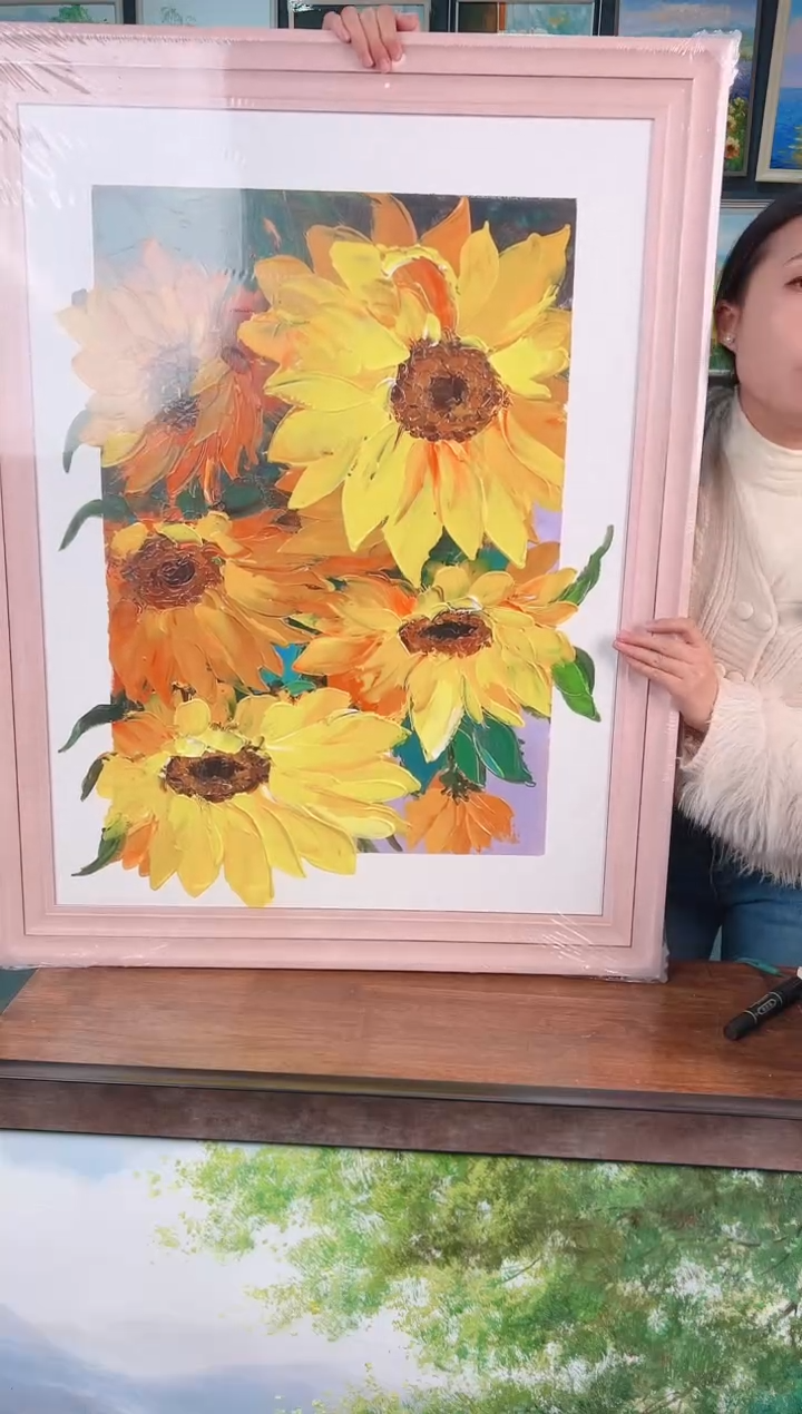 【闪购商品】油画18号 60*80 向日葵-手绘油画