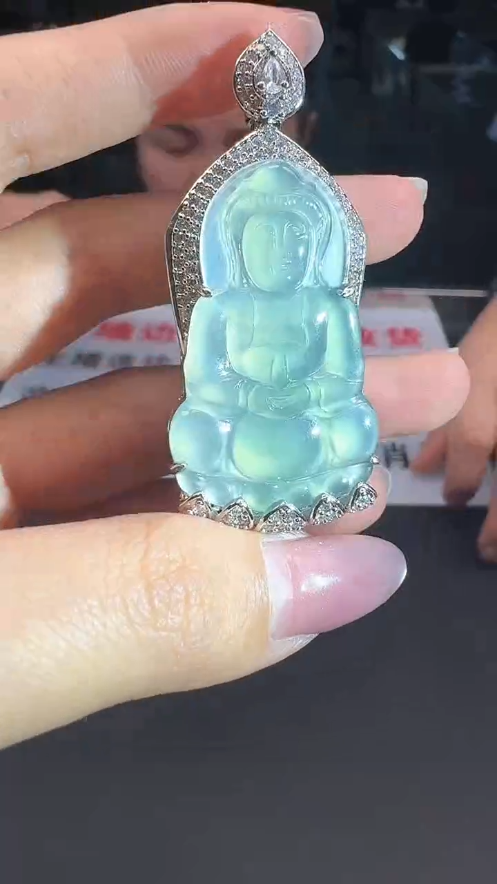 【闪购商品】翡翠颈饰未镶嵌观音0888/30