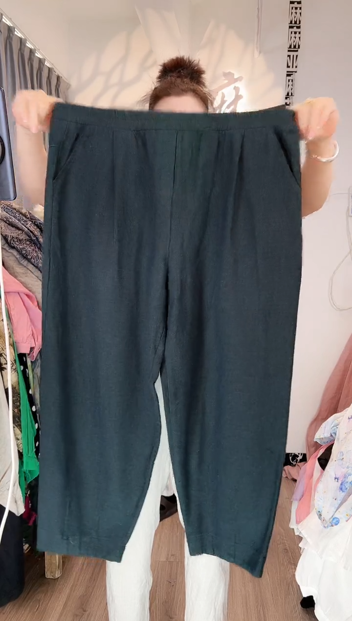 亚麻大码女装上衣裤子