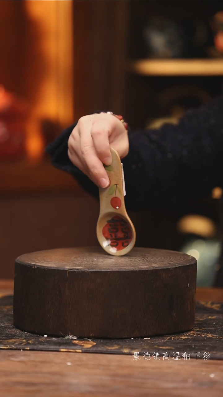 陶瓷景德镇高温釉下手绘陶瓷@L298@