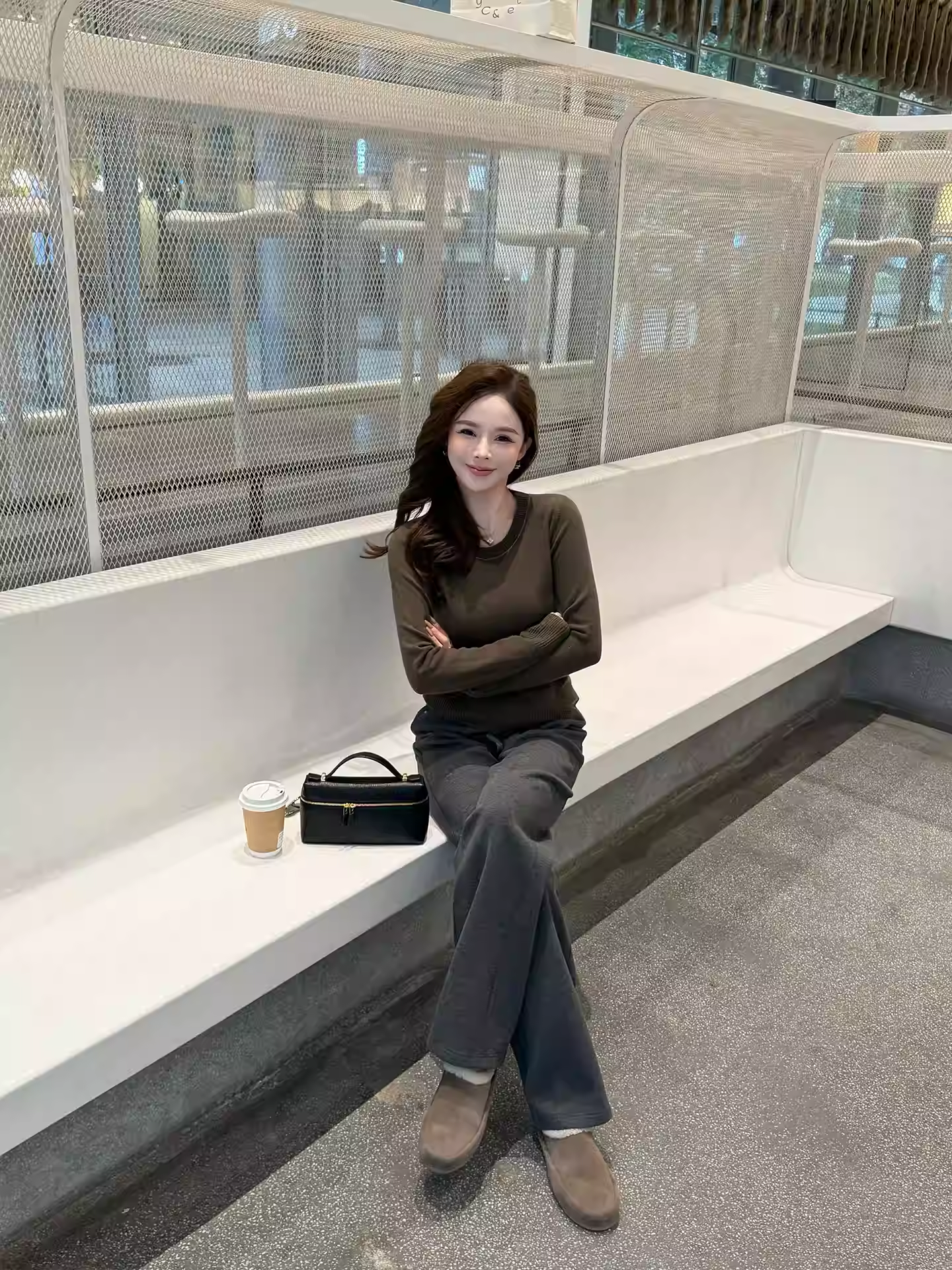 SJJ-SHANG【暖暖卫裤】Bc软糯醋酸羊毛针织加绒自加热卫裤q136306p