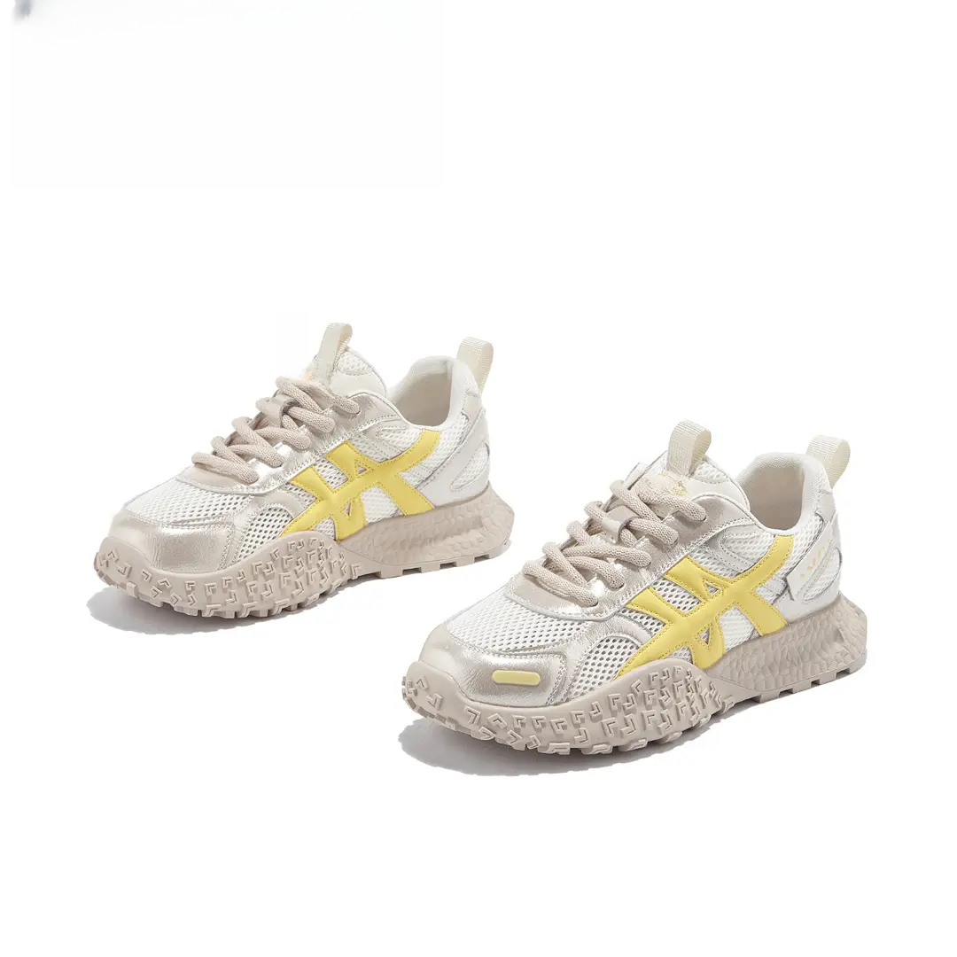  2025夏季新款透气轻便时尚休闲舒适网面厚底阿甘鞋百搭小众鞋子