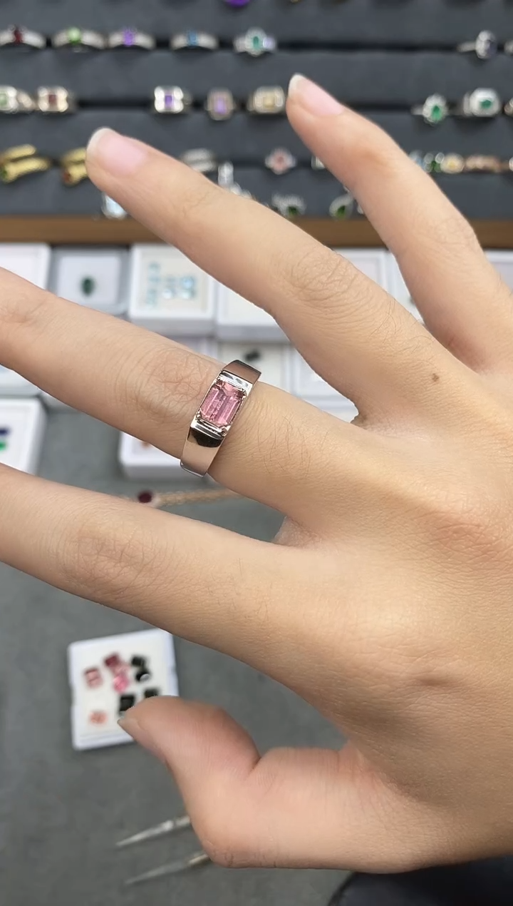 银S925镶嵌戒指碧玺怡****~11