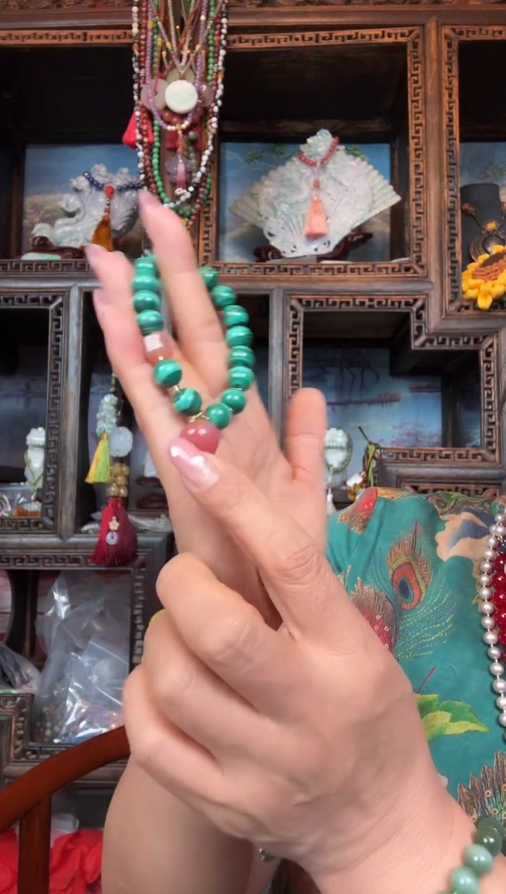 【闪购商品】孔雀石手链未镶嵌天然